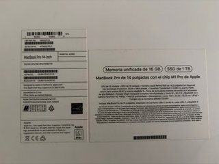 MacBook Pro M1 Pro 14 pulgadas 16GB/1TB