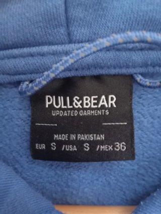 Sudadera azul con capucha Pull&Bear
