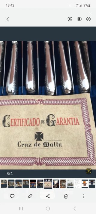 Cubertería Cruz de Malta Plata 925