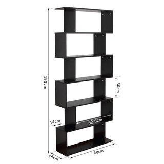 Librería de Diseño, Librería de Pared Negra, 6 Est