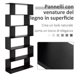 Librería de Diseño, Librería de Pared Negra, 6 Est