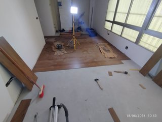 pladur, Pintura, instalación de tarima flotante