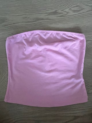 Top rosa strapless
