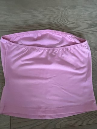 Top rosa strapless