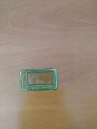 Porta stuzzicadenti Art Decò vetro verde