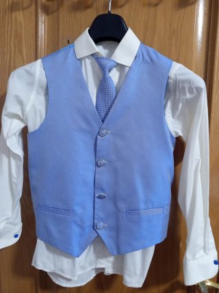 Traje de comunión chico blanco talla 9 años