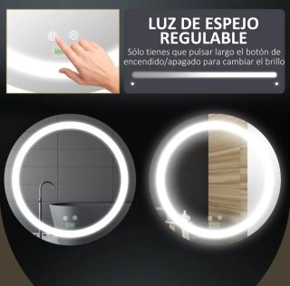 Espejo Redondo LED Baño