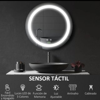 Espejo Redondo LED Baño