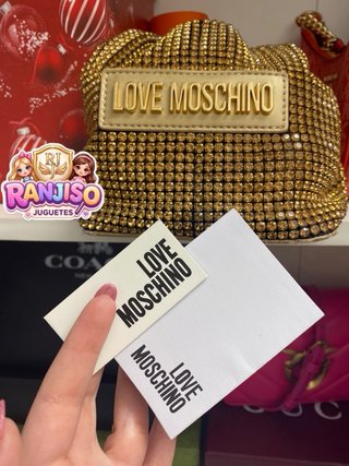Bolso Love Moschino Dorado Brillante
