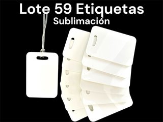 Lote 59 Etiquetas / Identificadores Sublimación