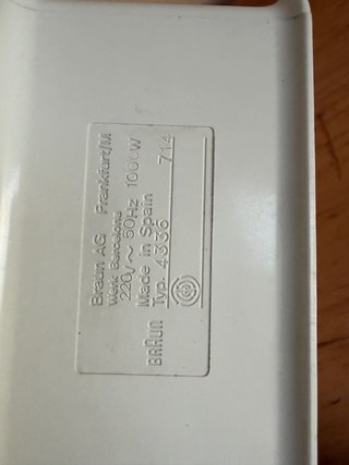 Plancha Braun Vintage Blanca