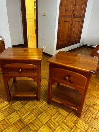 Mesitas de noche madera (2 unidades)  Mid century