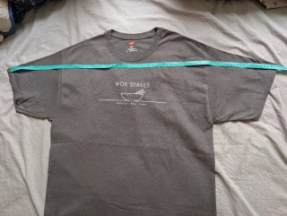 Camiseta gris de comida talla L