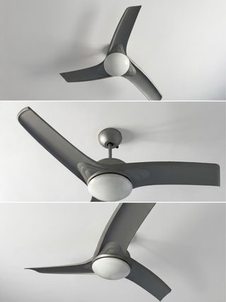 Ventilador de techo gris con mando Leroy Merlín
