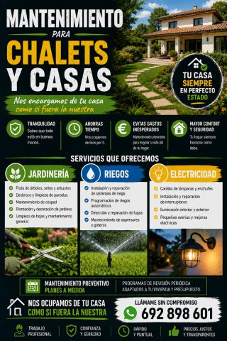 Mantenimiento de Chalets y Casas