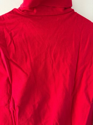Jersey cuello vuelto rojo mujer