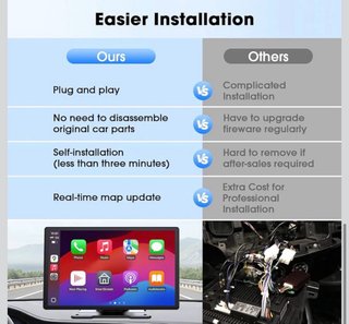 Pantalla CarPlay 9 GPS Bluetooth