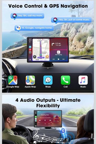 Pantalla CarPlay 9 GPS Bluetooth