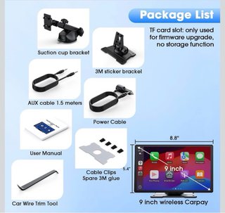 Pantalla CarPlay 9 GPS Bluetooth