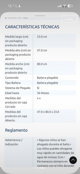 Bañera bebé con hamaca plegable