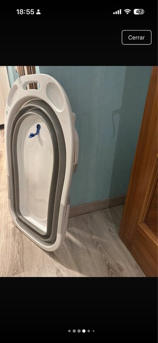 Bañera bebé con hamaca plegable