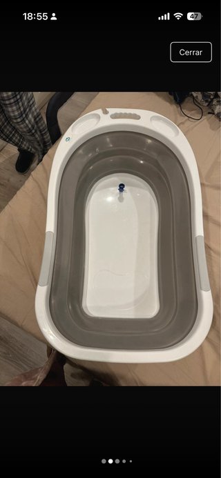 Bañera bebé con hamaca plegable