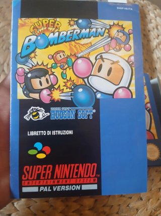 Super Bomberman SNES PAL - Caja, Cartucho y Manual