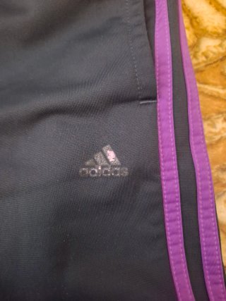 Pantalones Adidas Vintage Morados Rayas