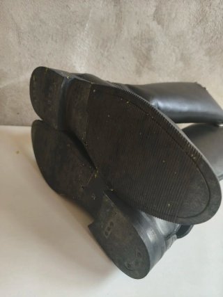Botas de equitación altas de cuero negro