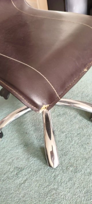 Silla Oficina IKEA Marrón Cuero Sintético