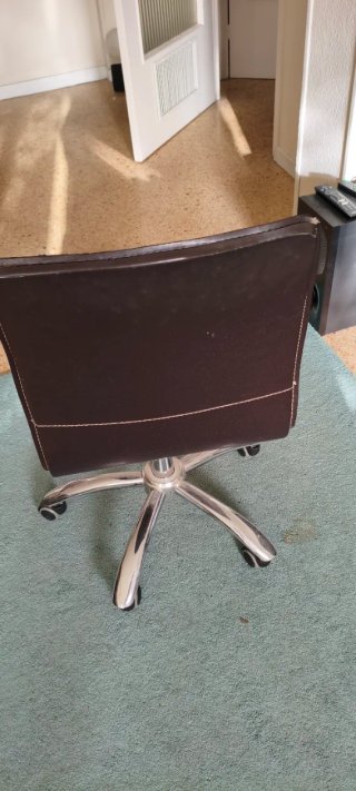 Silla Oficina IKEA Marrón Cuero Sintético
