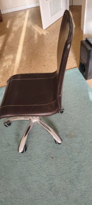 Silla Oficina IKEA Marrón Cuero Sintético