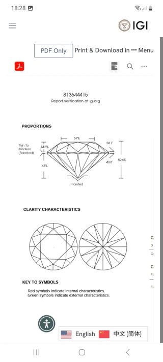 Exclusivo diamante de inversión de 1.12ct.