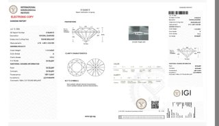 Exclusivo diamante de inversión de 1.12ct.