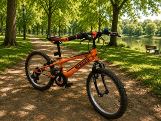 Bicicleta infantil naranja