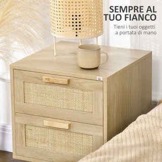 Juego de 2 Mesitas de Noche para Dormitorio Estilo