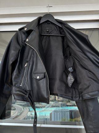 Chaqueta Biker Zara Negra Talla L