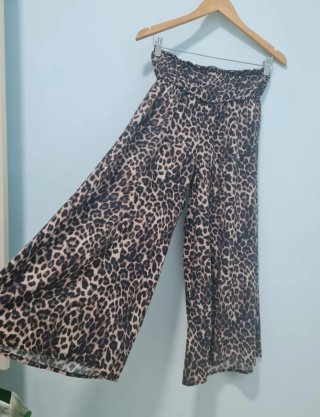 Pantalones palazzo leopardo Tezenis