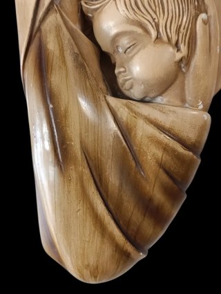 Relieve / Figura Pared Virgen con el Niño.