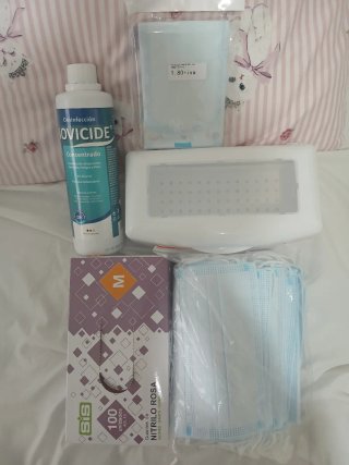 Desinfectante Ovicide + Guantes M + Mascarillas