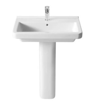 2 Lavabos Dama Roca 55cm con Pedestal