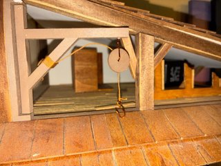 Casa de muñecas de madera estilo granja artesana
