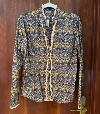 Camisa Spagnolo Estampada Volantes Talla 2S