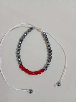 Pulseras Cuentas Plateadas y Colores