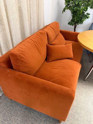 Sofá Maisons du Monde Naranja 3 Plazas