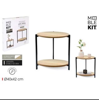 Mesa auxiliar redonda 2 niveles | NUEVA