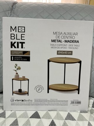 Mesa auxiliar redonda 2 niveles | NUEVA