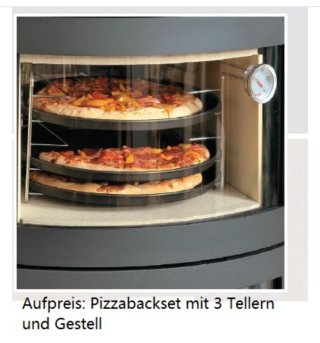 Estufa leña horno pizzas cristal metal