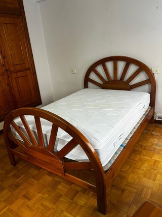 Cama madera maciza para colchón 135x200