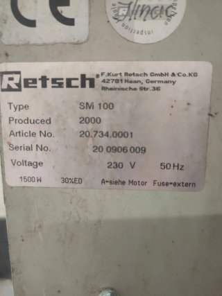 Molino de corte Retsch SM 100 Profesional 1500W